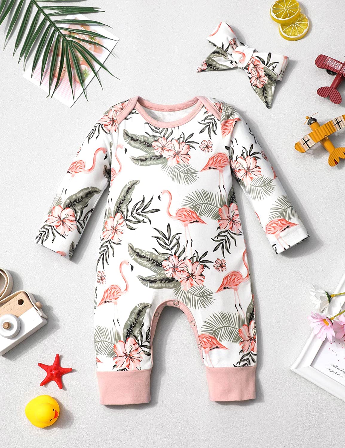 Von kilizo Newborn Baby Girl Clothes Romper Onesie Cotton Newborn Outfit for Girls Cute Infant Girl Jumpsuits Clothes - Image 4